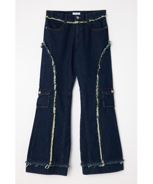 「LAGUA GEM」 ブーツカットデニムパンツ SMALL ブラック レディース_画像9