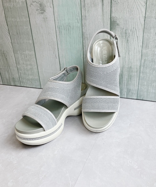 「Noubel Voug Relax」 フラットサンダル S シルバー レディース_画像4