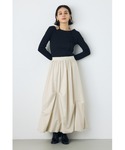 ロング スカート 「たっぷり立体感」タックバル...の詳細画像4