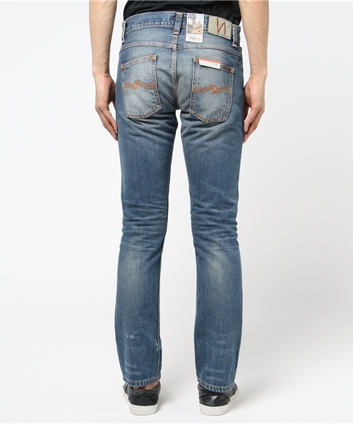 【未着用】ヌーディージーンズ グリムティム ストレートスリムフィットジーンズ32 NUDIE JEANS（ヌーディー ジーンズ） GRIM TIM Worn Sonic
