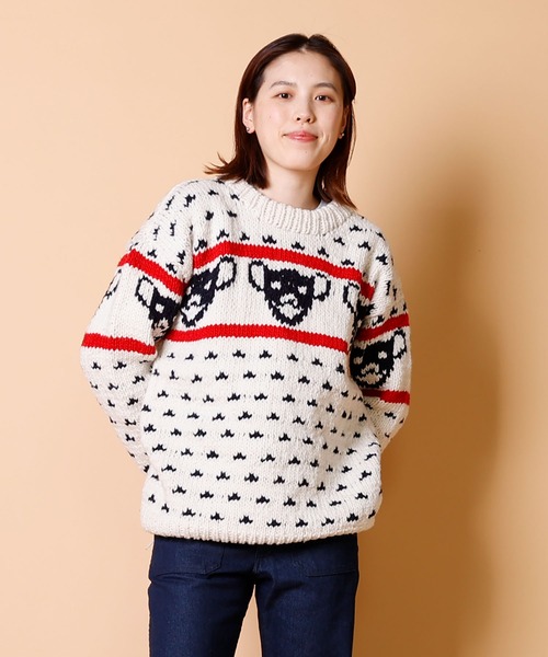 DOWN ON THE CORNER セーター ニット BEAR SWEATER /ベアーセーター