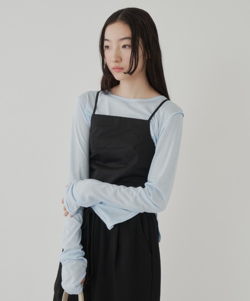 tシャツ GRADATION PATTERN SHEER TOPS レディース GIUNON tシャツ long sheer tops / ロングシアートップス