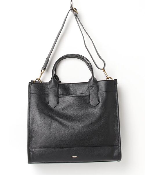 FOSSIL トートバッグ フォッシル レディース レザー ブラック
