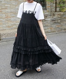 レース 長袖 リュクス ロング ティアード ワンピース フリル レース 長袖 リュクス ロング ティアード ワンピース フリル