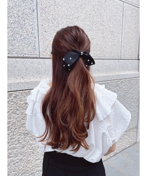 jumelle（ジュメロ） ヘアクリップ stone ribbon clip : ZOZOTOWN