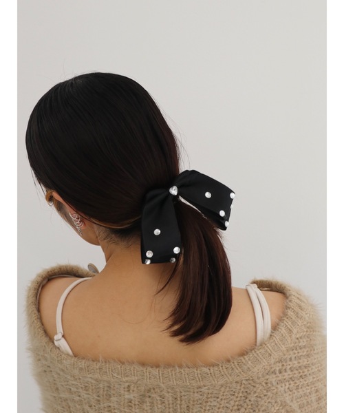 jumelle（ジュメロ） ヘアクリップ stone ribbon clip : ZOZOTOWN