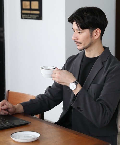 St ANDREWS ブラックジャケット LLセットアップ ズボンＬ BLACK by VANQUISH セットアップ メンズ テーラード ストレッチ