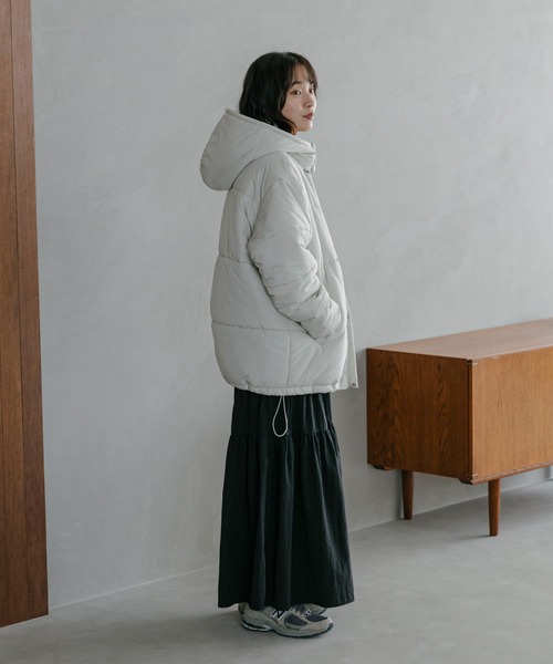 feepur（フェピュール） ダウン ダウンジャケット フード中綿ミドル