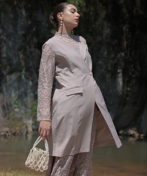 Callarus ドレス 「Callarus」スタンドカラージャケットドッキング