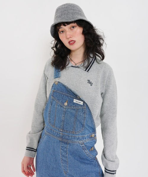 レース付き 丸襟ニットプルオーバー TINA：JOJUN 夏限定値下げ ⚠️専用⚠️【完売品】TINA：JOJUN/レース付き 丸襟ニットプルオ