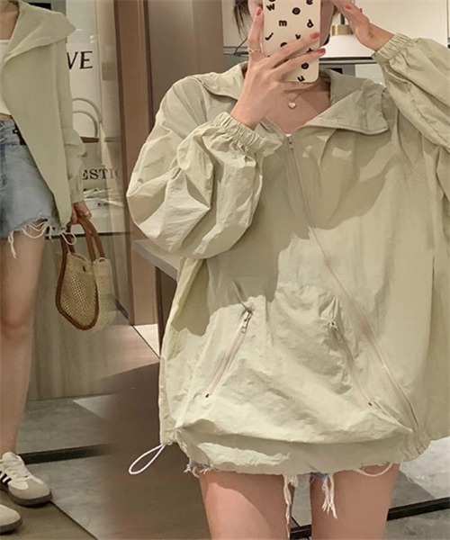 FREE STYLISTS マウンテンパーカー ウインドブレーカー フード付き