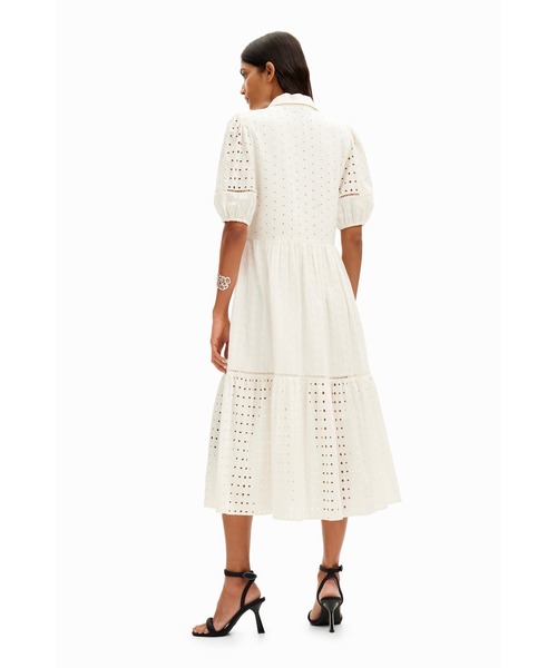 Desigual（デシグアル） ワンピース 刺繍 ミディシャツワンピース