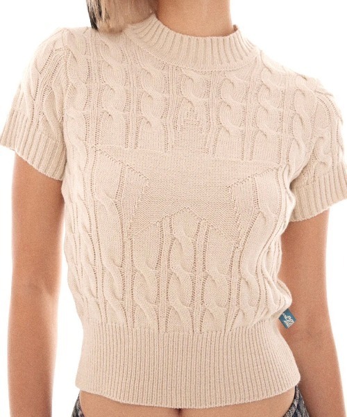 ニット セーター 「Basic Pleasure Mode」BARB WIRE KNIT レディース