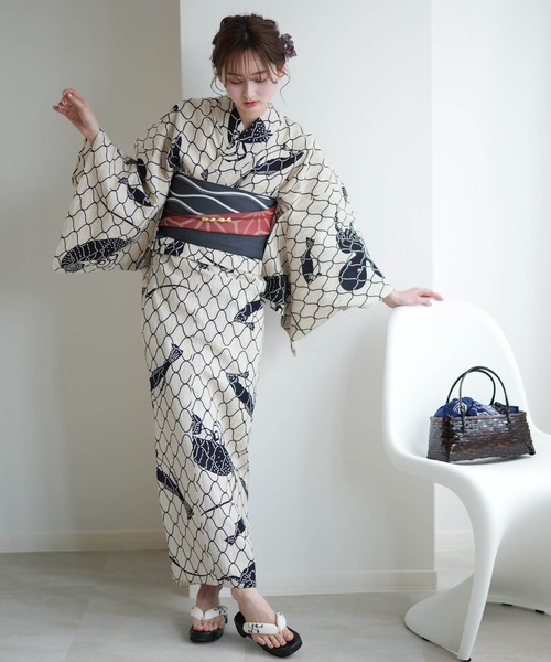 楽天市場】【utatane×注染工房 日本製小幅生地使用 浴衣3点