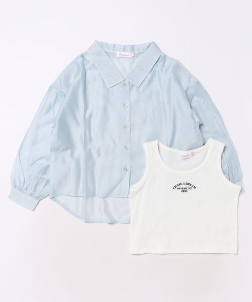 PINKHUNT ブラウス シャツ ピンクハント タンクトップ付きシアー