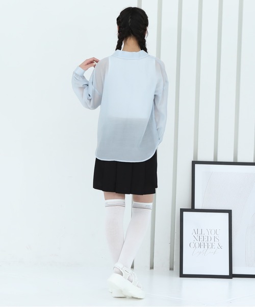 PINKHUNT ブラウス シャツ ピンクハント タンクトップ付きシアー