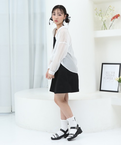 PINKHUNT ブラウス シャツ ピンクハント タンクトップ付きシアー