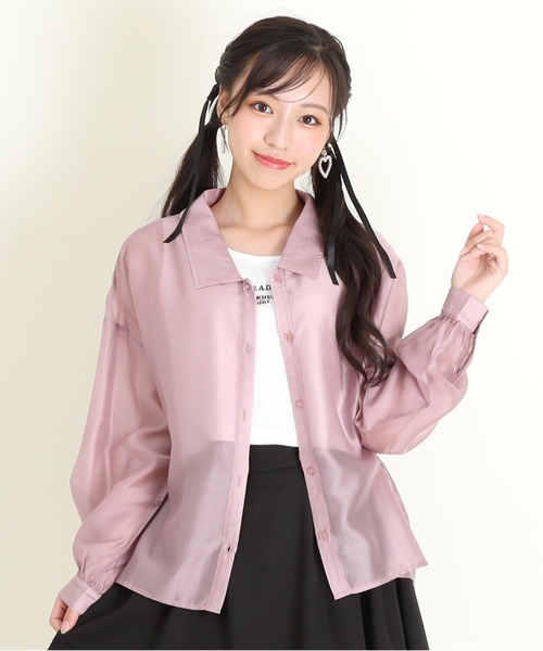 PINKHUNT ブラウス シャツ ピンクハント タンクトップ付きシアー