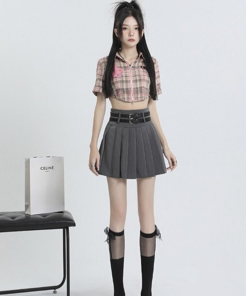 【CELINE】超可愛い♡サイドラインがポイント ミニスカート 楽天市場】ミニスカート プリーツスカート レディース