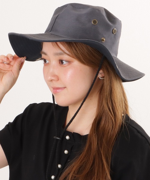 Lace Ladies 帽子 ハット ストラップ付き 2WAY ベーシック