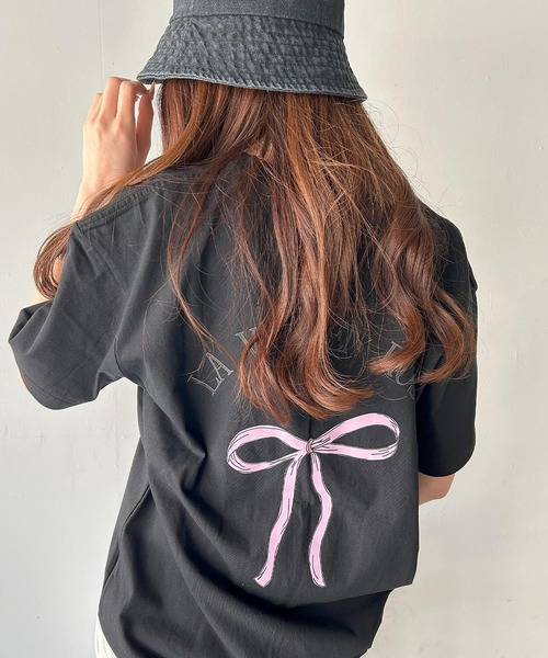 VitaFelice（ヴィータフェリーチェ） tシャツ 半袖 リボンデザイン