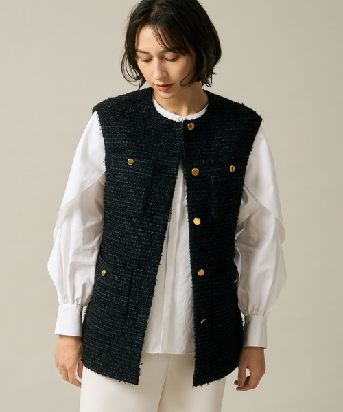 アナイANAYI ジレ ブラック ベスト【新品未使用品】サイズ38 ベスト