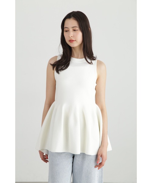 JILL STUART ニット セーター ガーター編ノースリーブニット