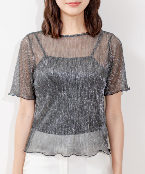 JAYRO tシャツ ラメプリーツ半袖T レディース : ZOZOTOWN Yahoo