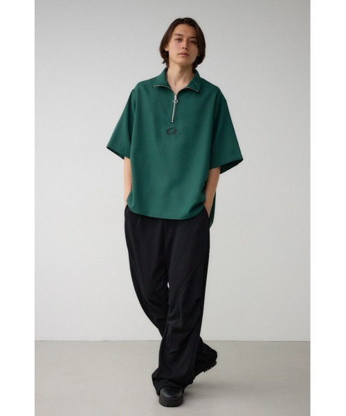 AZUL BY MOUSSY tシャツ ツイルスタンドハーフジッププル