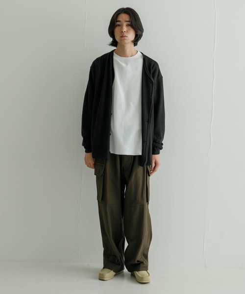 「イタリア製」カシミア＆シルク ZIP カーディガン・ネイビー・サイズ54 ZIP カーディガン・ネイビー・サイズ54 「イタリア製」カシミア＆シルク