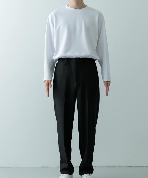 searoomlynn ストレッチtuck テーパード パンツ スラックス W tuckイージースラックスパンツ