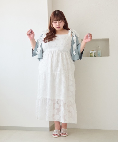 OBLI ジャガードフリルワンピース　サイズ1 新品 ジャガードフリルワンピース【残り3点】 | DRESS | OBLI