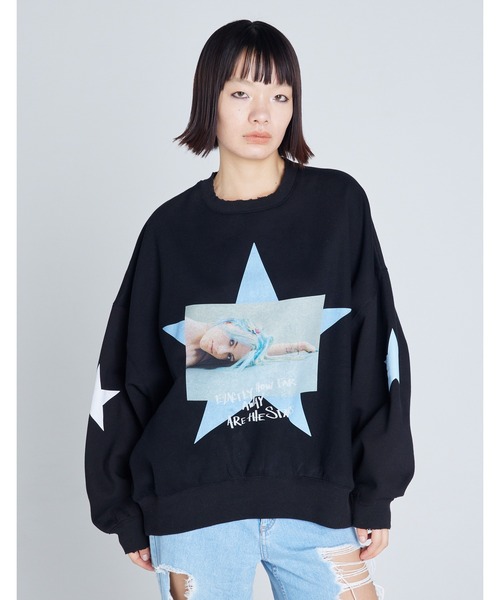トレーナー スウェット Valerie Phillips x little sunny bite photo sweat top レディース メンズ Little sunny bite トレーナー スウェット Valerie Phillips x