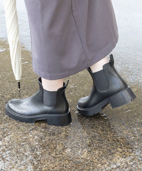 【美品】UGG レインブーツ サイドゴアブーツ ボア 防水 ブラック 23cm 美品】UGG レインブーツ サイドゴアブーツ ボア 防水 ブラック