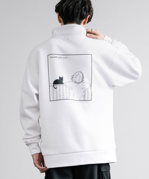 FREAK'S STORE｜別注 「さかだち」バックフェルト刺繍 クルー