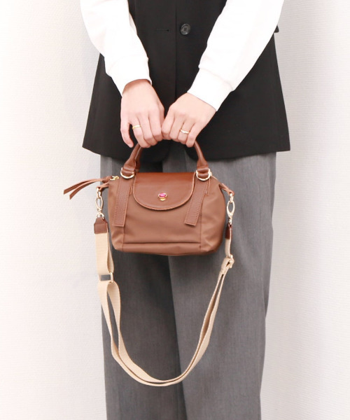 ペルケ perche 2way/本革×ハラコ革/斜め掛けショルダーバッグ perche ショルダーバッグ バッグ ペルケ / ナイロン×牛革かぶせ
