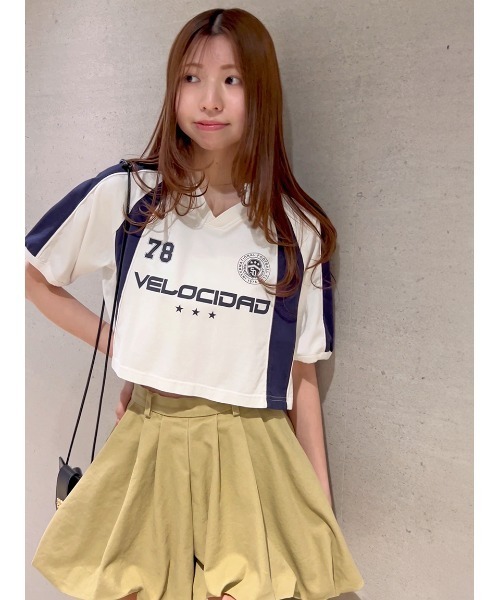SNIDEL - クロップドシャツ スナイデル SNIDEL Sustainableレイヤードクロップドシャツ