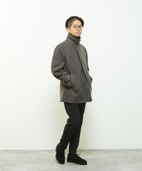 「MEN'S MELROSE」 ステンカラーコート 3 チャコールグレー メンズ_画像5
