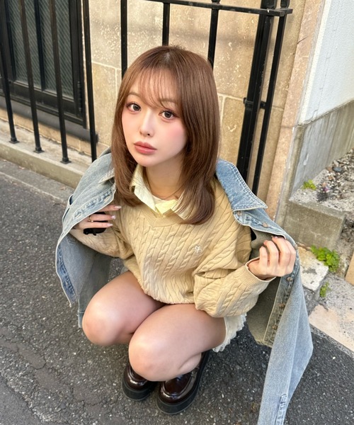 【AMERI】 ライトグリーン　ニット　 レース襟 取り外し可能　アメリ HEART LAME KNIT CARDIGAN TOP