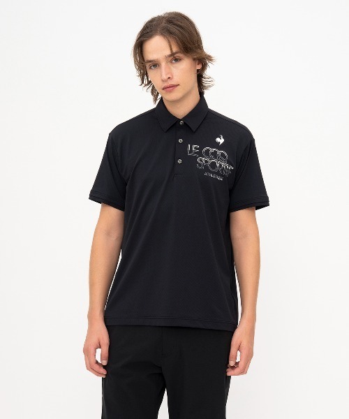 le coq sportif ポロシャツ 接触冷感グラフィック襟付きシャツ