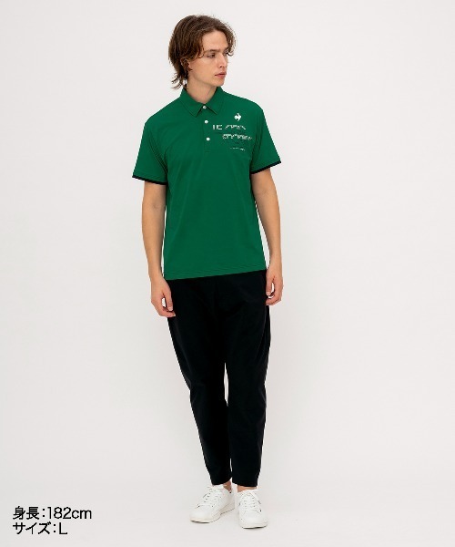 le coq sportif ポロシャツ 接触冷感グラフィック襟付きシャツ