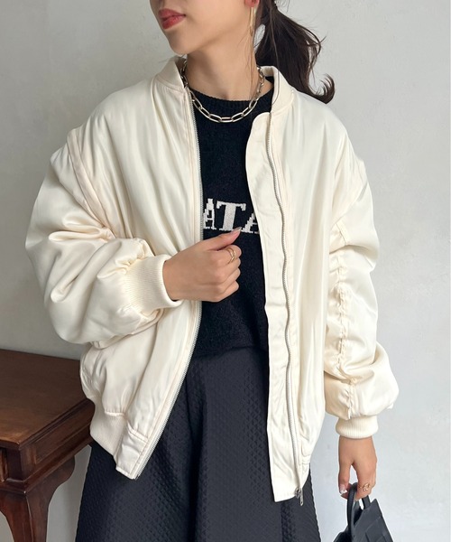 「prose verse」 ブルゾン フリ- アイボリー レディース_画像2