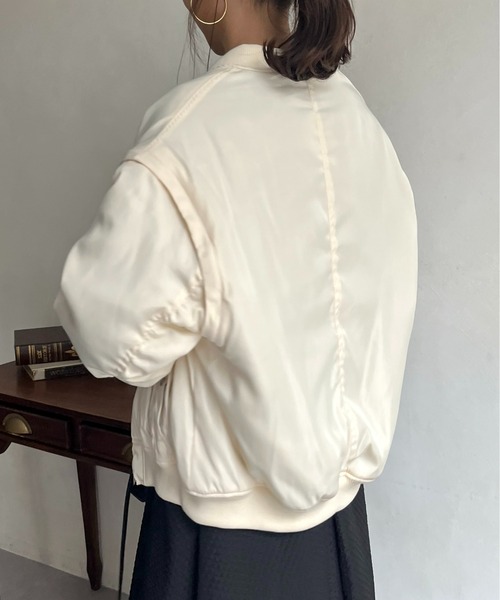「prose verse」 ブルゾン フリ- アイボリー レディース_画像4