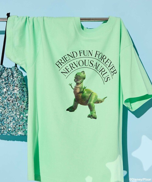 tシャツ 「TOYSTORY」 REX/フロントプリント Tシャツ/トイ・ストーリー/レックス/Tシャツ レディース