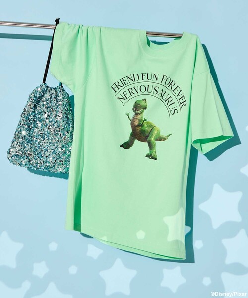 tシャツ 「TOYSTORY」 REX/フロントプリント Tシャツ/トイ・ストーリー/レックス/Tシャツ レディース FREAK'S STORE tシャツ 「TOYSTORY」 REX/フロントプリント T