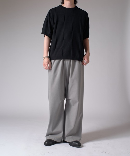 Time is onリンクス フロントパネル ニット 半袖LINKS FRONT Knit - Time is on