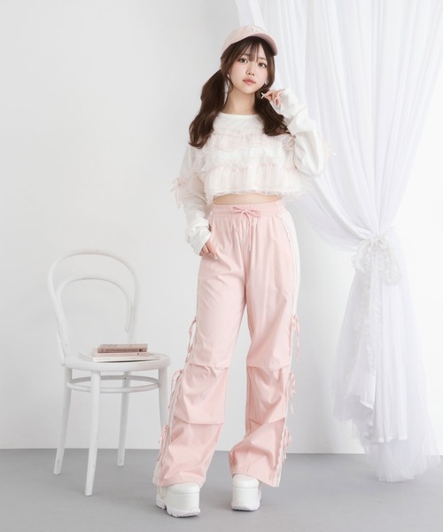 cherry quiri レオパードレースカーゴパンツ レオパードレースカーゴパンツ - ブラウン - CHERRYQUIRI | 60