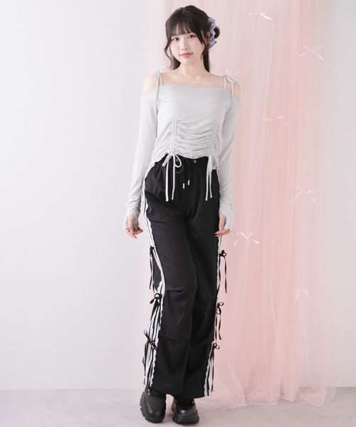 【数量限定】旧モデル在庫処分セールを開催します！ DearMyLoveRose カーゴパンツ サイドレースラインカーゴパンツ パンツ
