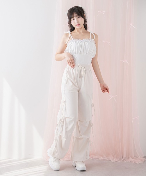 送料込/関税込■ZIMMERMANN■Coco scalloped レースフレアパンツ バックサテンカーゴパンツ / GRACE CONTINENTAL | GRACE