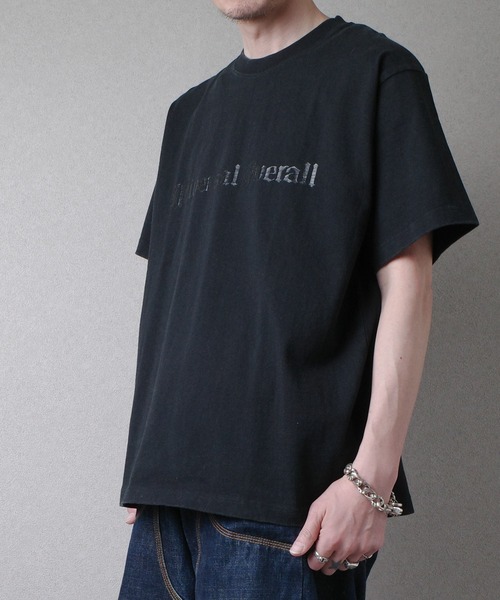 tシャツ ●UNIVERSAL OVERALL● OLD ENGLISH Logo Pigment TEE レディース メンズ UNIVERSAL OVERALL tシャツ ○UNIVERSAL OVERALL○ OLD ENGLISH